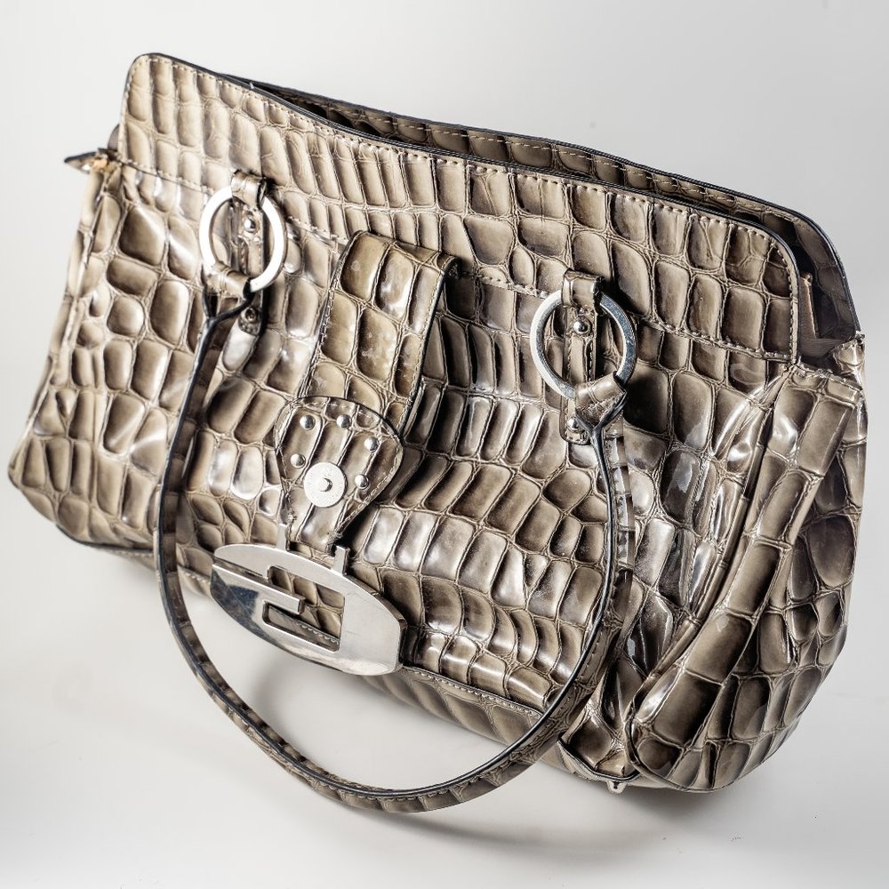 GUESS - Faux Croc - Alligator Print - Satchel Handbag